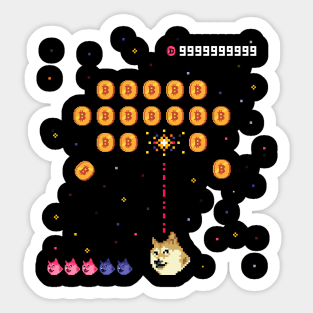 Doge Invaders Sticker